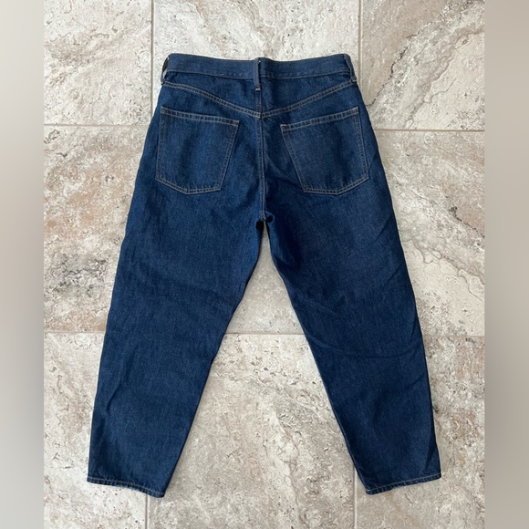 Gap Denim High Rise Barrel Jeans with Washwell in Dark Indigo, sizd 28/6R - Picture 12 of 12